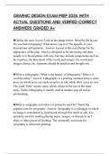 GRAPHIC DESIGN EXAM PREP 2026 WITH ACTUAL QUESTIONS AND VERIFIED CORRECT ANSWERS GRADED A&plus;