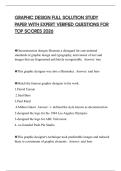 GRAPHIC DESIGN FULL SOLUTION STUDY PAPER WITH EXPERT VERIFIED QUESTIONS FOR TOP SCORES 2026