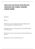 GRCC BI 121 LAB ACTUAL EXAM 2026 FULL QUESTIONS AND CORRECT ANSWERS ALREADY PASSED