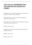 GRCC BI 121 LAB COMPREHENSIVE EXAM 2026 QUESTIONS AND ANSWERS 100&percnt; CORRECT