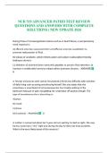 NUR 529 ADVANCED PATHO TEST REVIEW QUESTIONS AND ANSWERS WITH COMPLETE SOLUTIONS &vert; NEW UPDATE 2026