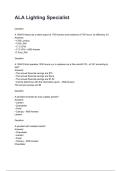 ALA Lighting Specialist Questions And Answers &lpar;2026 &sol; 2027&rpar; downloadable PDF
