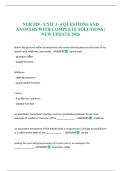 NUR 529 - UNIT 1- 4 QUESTIONS AND ANSWERS WITH COMPLETE SOLUTIONS &vert; NEW UPDATE 2026