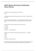 ABYC Marine Electrical Certification Exam Review 2025 Complete Practice Questions ANSWERS ALL CORRECT