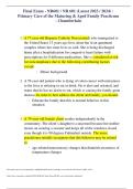 NR 601 Final Exam Study Guide PDF 2025–2026 | Primary Care of the Maturing & Aged Family Practicum – Chamberlain University