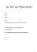 NEW YORK STATE NOTARY PUBLIC LICENSE EXAM ALL CURRENT EXAM VERSIONS WITH STUDY GUIDE ACCURATE REAL EXAM QUESTIONS AND ANSWERS 