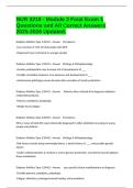 NUR 3219 - Module 3 Final Exam 1 Questions and All Correct Answers 2025-2026 Updated&period;