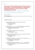 SOLUTION AND ANSWER GUIDE TO THE NATIONAL  ELECTRICAL CODE 9TH EDITION BY CHARLES R.  MILLER CHAPTER 1-19 FULL MANUAL WITH  VERIFIED SOLUTIONS 