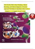 Test Bank&colon; Critical Thinking&comma; Clinical Reasoning&comma; and Clinical Judgment&colon; A Practical Approach&comma; 7th Edition