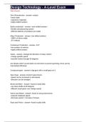 Design Technology - A-Level Exam
