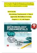 Test bank For Microbiology Fundamentals A Clinical Approach, 4th Edition by Marjorie Kelly Cowan, Chapters 1 - 22 Complete Newest Verified Version