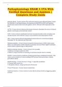 Test Compiliton Bundle For Pathophysiology Exams With Exact Questions and Answers &vert; Revamped Study Guide