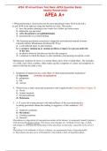 APEA 3P Actual Exam Test Bank &lpar;APEA Question Bank&rpar; &lpar;Mostly Helpful&rpar; APEA Updated A&plus;