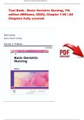 Basic Geriatric Nursing &ndash; Test Bank &lpar;7th Edition by Patricia A&period; Williams&rpar; &vert; Course Code NUR 330 &vert; ISBN 9780323554558 &vert; Chapters 1‑20 Complete