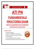 ATI PN Fundamentals Proctored Exam 2026 (NGN-Style Questions & Case Scenarios) – Actual Qs & Ans with Rationales – Instant Download PDF – Guaranteed Pass