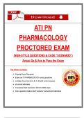 ATI PN Pharmacology Proctored Exam 2026 &lpar;NGN-Style Questions & Case Scenario&rpar; &ndash; Actual Qs & Ans with Rationales &ndash; Instant Download PDF &ndash; Guaranteed Pass