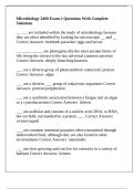 Microbiology 2460 Exam 2 Questions With Complete Solutions