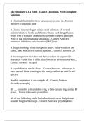 Microbiology UTA 2460 - Exam 3 Questions With Complete Solutions