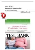 Test Bank &ndash; Maternity and Pediatric Nursing&comma; 5th Edition by Ricci&comma; Kyle & Carman &lpar;All Chapters 1&ndash;51&rpar;