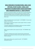 WGU Research Foundations C224 &ndash; Study Guide & Verified Questions &lpar;2025&sol;2026 Latest Update&rpar;