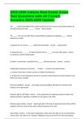 2025-2026 Indiana Real Estate Exam Test Questions with All Correct Answers 2025-2026 Update&period; 