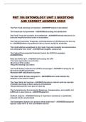 PMT 106 ENTOMOLOGY UNIT 5 QUESTIONS AND CORRECT ANSWERS 2026&excl;&excl;