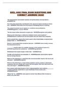 SOCL 4465 FINAL EXAM QUESTIONS AND CORRECT ANSWERS 2026&excl;&excl;