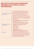 NSC 114 Exam &num;2 fully solved & updated 2025 2026&lpar;latest version verified for accuracy&rpar; &vert;  20252026Latest&excl;&excl; 
