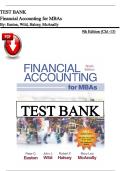Test Bank &ndash; Financial Accounting for MBAs&comma; 9th Edition by Easton&comma; Wild&comma; Halsey&comma; McAnally &lpar;All Chapters Covered&rpar;