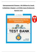 Entrepreneurial Finance 7th Edition &vert; Leach & Melicher &vert; Complete Solution Manual with Cases