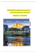 TEST BANK For Auditing & Assurance Services&colon; A Systematic Approach&comma; 12th Edition By William Messier Jr&comma; Steven Glover&comma; Verified Chapters 1 - 21&comma; Complete Newest Version