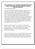 NYLE - CRIMINAL LAW AND PROCEDURE QUESTIONS AND  CORRECT DETAILED ANSWERS &lpar;VERIFIED ANSWERS&rpar;  ALREADY GRADED A&plus;