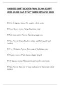 HARDEES SHIFT LEADER FINAL EXAM SCRIPT 2026 EXAM Q&A STUDY GUIDE UPDATED 2026