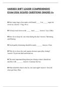 HARDEES SHIFT LEADER COMPREHENSIVE EXAM 2026 SOLVED QUESTIONS GRADED A&plus;