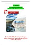 Chemistry for Changing Times &ndash; 15th Edition &lpar;John Hill&comma; Terry&comma; Marilyn Duerst&comma; Rill Reuter&rpar; &vert; Complete Test Bank &lbrack;2025&excl;&excl;&excl;&excl;&rsqb;