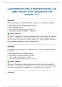MICHIGAN MAINTENANCE & ALTERATION CONTRACTOR LICENSE PRACTICE EXAM&colon; 100 QUESTIONS AND ANSWERS LATEST