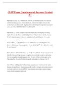 CLFP Exam Questions and Answers Graded  A&plus; 