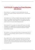 CLFP EXAM - Leasing Law Exam Questions  and Answers 