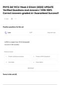 PHYS 261 WCU Week 2 EXAM &lpar;2025&rpar; UPDATE Verified Questions And Answers &vert; With 100&percnt; Correct Answers graded A&plus; Guaranteed Success&excl;&excl;
