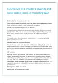 COUN 6722 wk1 chapter 2 diversity and social justice issues in counseling Q&A