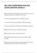 HBX CORE COMPREHENSIVE EXAM 2026 SOLVED QUESTIONS GRADED A&plus;