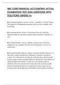 HBX CORE FINANCIAL ACCOUNTING ACTUAL EXAMINATION TEST 2026 QUESTIONS WITH SOLUTIONS GRADED A&plus;