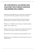 HBX CORE FINANCIAL ACCOUNTING FINAL EXAM SCRIPT 2026 COMPLETE QUESTIONS AND ANSWERS 100&percnt; CORRECT