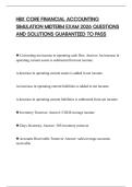 HBX CORE FINANCIAL ACCOUNTING SIMULATION MIDTERM EXAM 2026 QUESTIONS AND SOLUTIONS GUARANTEED TO PASS