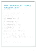 Client Centered Care- Test 1 Questions With Correct Answers