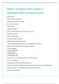 Client - Centered Care 1 Exam 1 Questions With Correct Answers&period;
