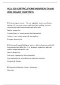 HCA 200 CERTIFICATION EVALUATION EXAMS 2026 SOLVED QUESTIONS