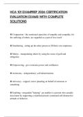 HCA 101 EXAMPREP 2026 CERTIFICATION EVALUATION EXAMS WITH COMPLETE SOLUTIONS
