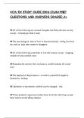 HCA 101 STUDY GUIDE 2026 EXAM PREP QUESTIONS AND ANSWERS GRADED A&plus;