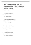 HCA 201A EXAM SCRIPT 2026 FULL QUESTIONS AND CORRECT ANSWERS ALREADY PASSED